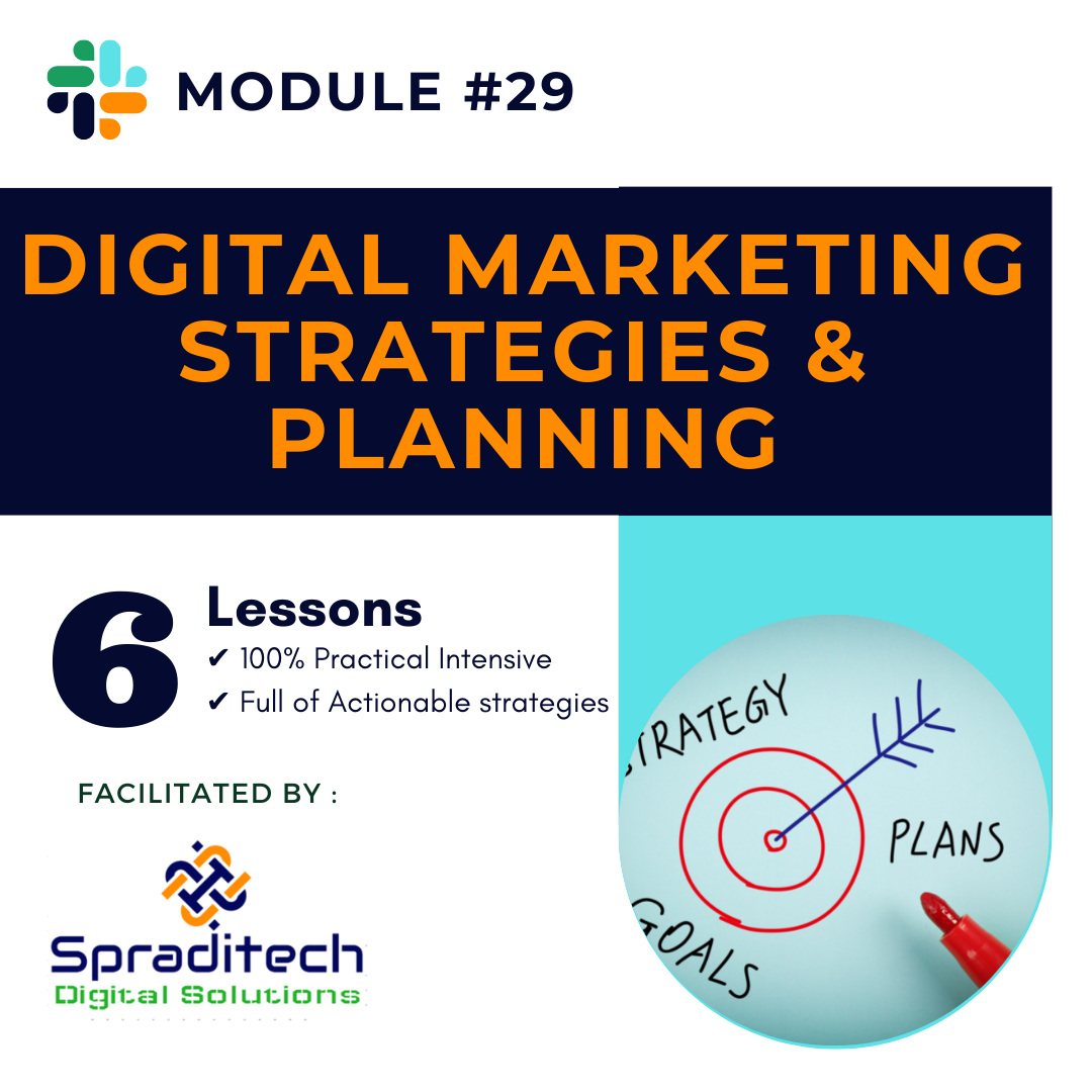 Digital Marketing Strategies and Planning in Spraditech Digital Marketing Training in Lagos